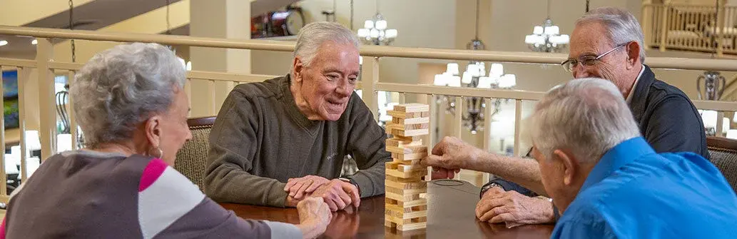 Alexis Estates hawthorn senior living seniors playing games