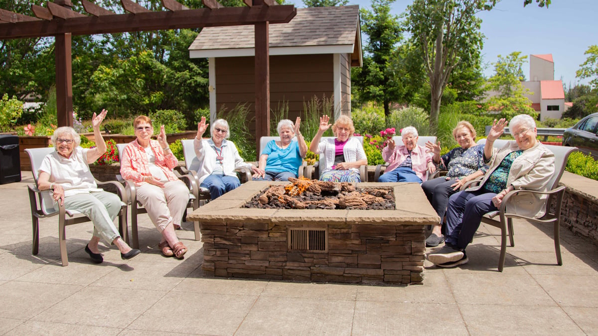 Alexis Estates alexis estates residents by firepit