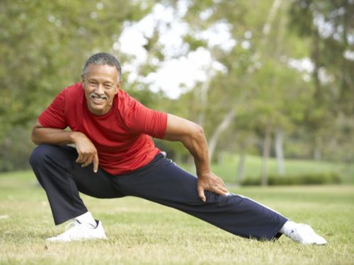 Allen senior man stretching